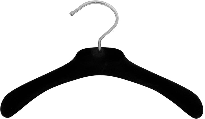 Samt Kleiderbügel für Jacken &amp; Mäntel, 42 cm, schwarz, 10 Stück