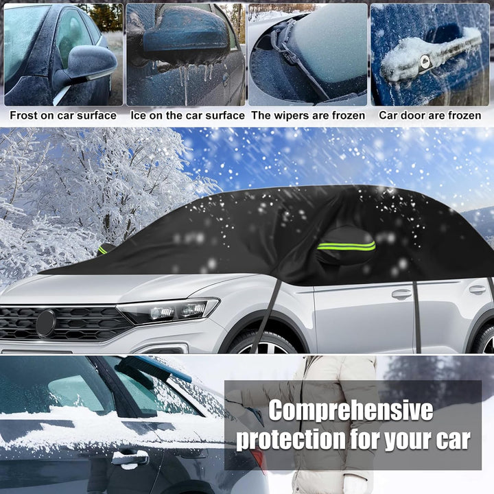 Universelle Halbgarage für SUV-Modell 361X150X54cm, Autoabdeckung Wasserdicht Ersatz für VW Tiguan S