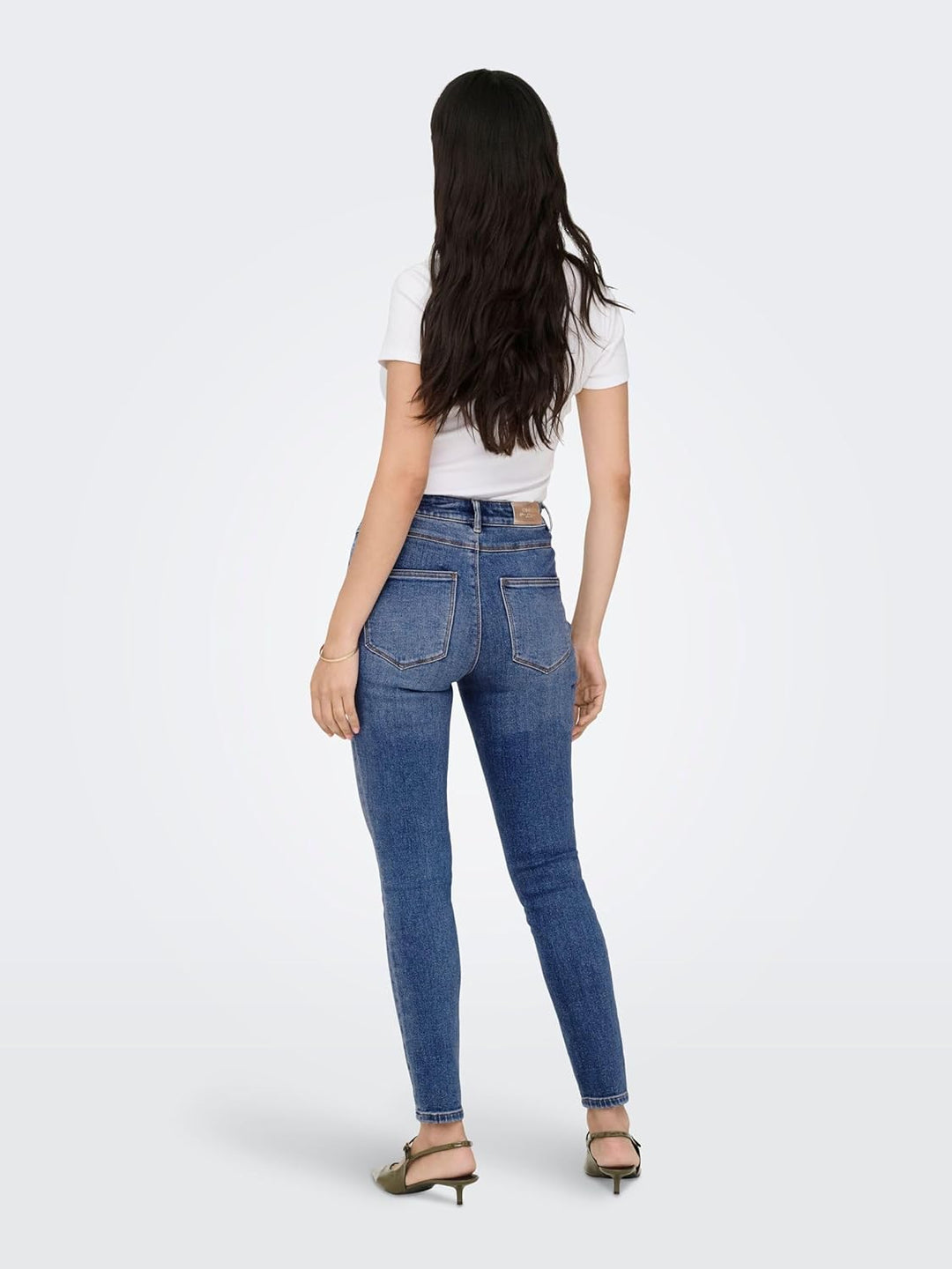 ONLY Female Skinny Jeans ONLBLUSH Mittlere Taille Skinny Fit Jeans 25W / 30L Blau (Medium Blue Denim