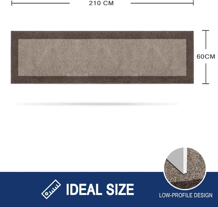 FCSDETAIL Schmutzfangmatte Innen 60 x 210 cm, rutschfeste Fussmatte, waschbar Fussmatte, Läufer Tepp