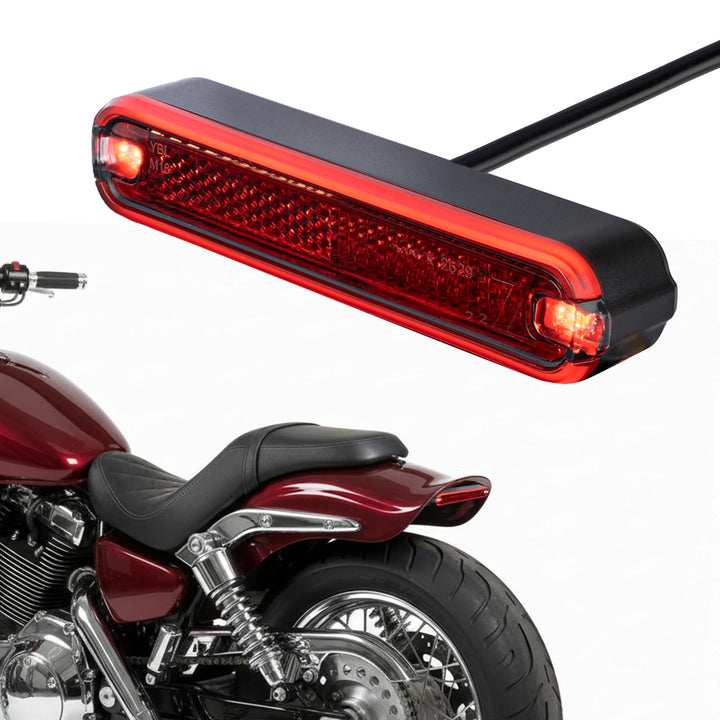 evermotor LED Rücklicht Motorrad mit Bremslicht, 6-48V, M18 CE-zertifiziert und StVZO-zugelassen, IP