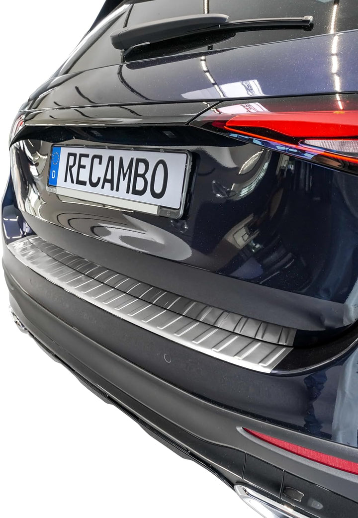 RECAMBO Ladekantenschutz Edelstahl matt gebürstet mit Textur - kompatibel für Mercedes GLC - X254 -