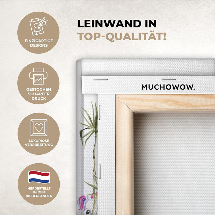 MuchoWow© Leinwände 70x50 cm Wall Decoration Bilder Kinderzimmer Mädchen Pictures Canvas Painting Wa