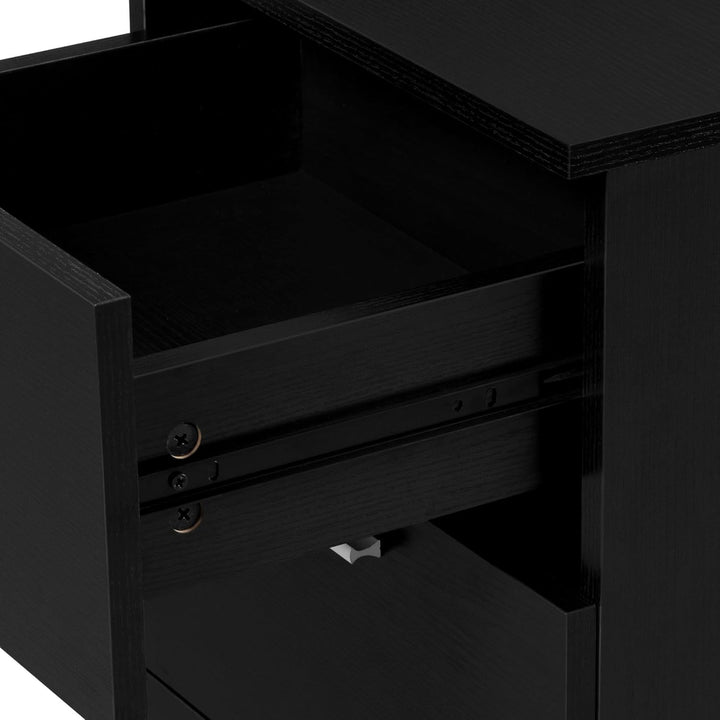 Yaheetech Nachttisch Nachtschrank mit 3 Schubladen Moderne Nachtkommode Beistelltisch Nachtkasten fü