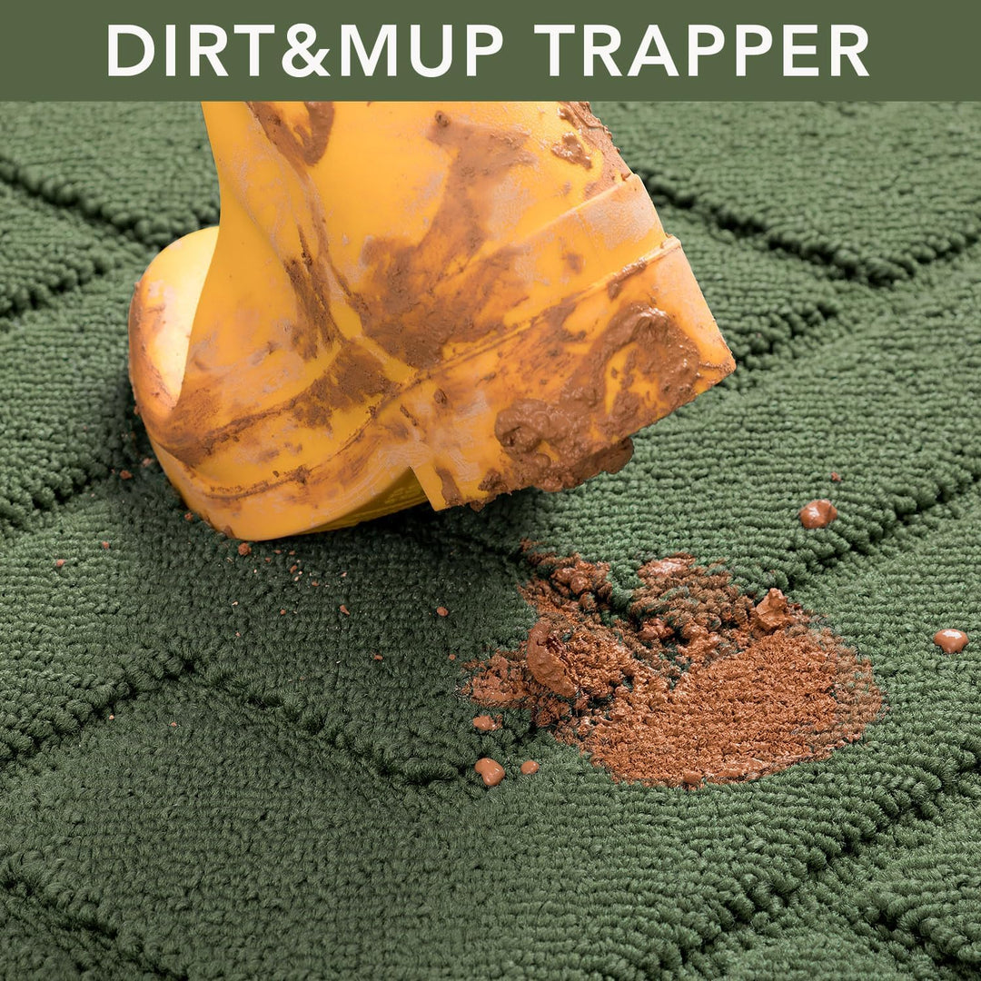 Biscpro Innen Aussen Fussmatte 80 x 100 cm, Schmutzfangmatte rutschfest Fussmatte Innen Waschbar Ein