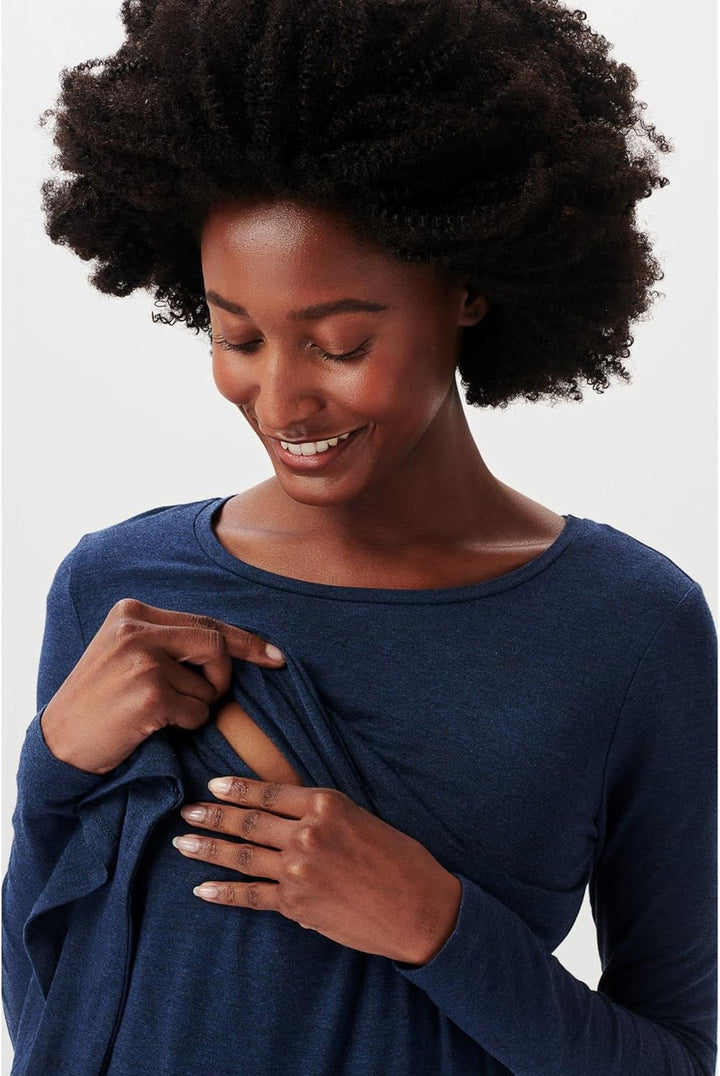 ESPRIT Maternity Damen Nursing Long Sleeve T-Shirt 42 Dark Blue - 405, 42 Dark Blue - 405