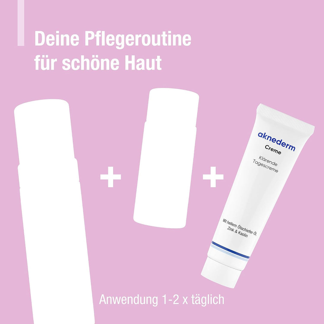 Aknederm Creme 2 x 30g - mattierende Gesichtscreme gegen Pickel &amp; unreine Haut - talgregulierende Fe
