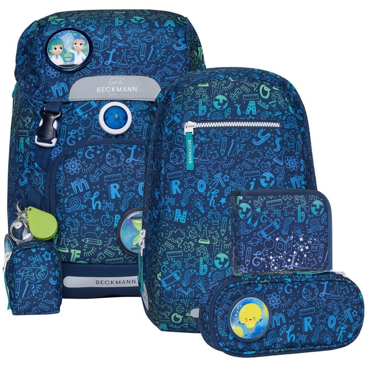 Beckmann, Schulrucksack-Set Classic, 6-teilig, Grundschule, ergonomisch, inkl. Regenüberzug, 22L Sci