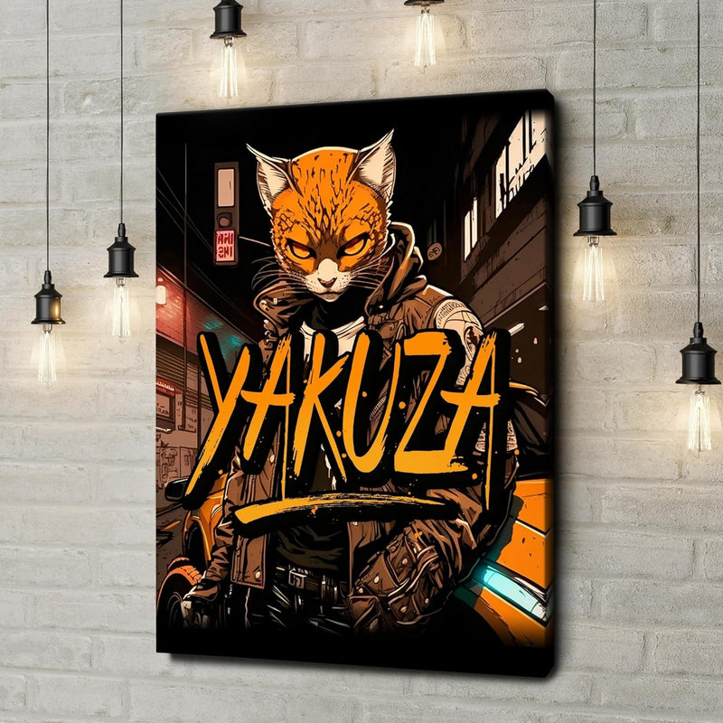 Artmazing | Katze Bild Yakuza | Bilder Katze Modern | S-Art Bilder | Katzenbilder Modern | Moderne B