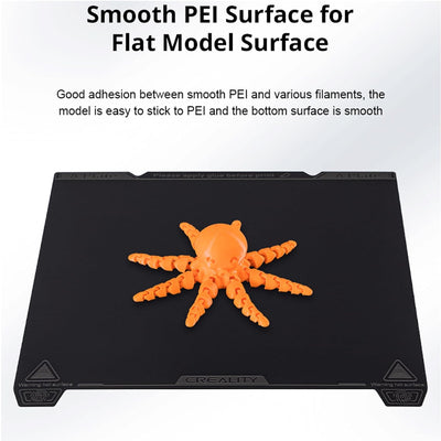 Creality K1 Smooth PEI Bauplatten Kit, Flexible Federstahl Plattform mit Glatter PEI Oberfläche und