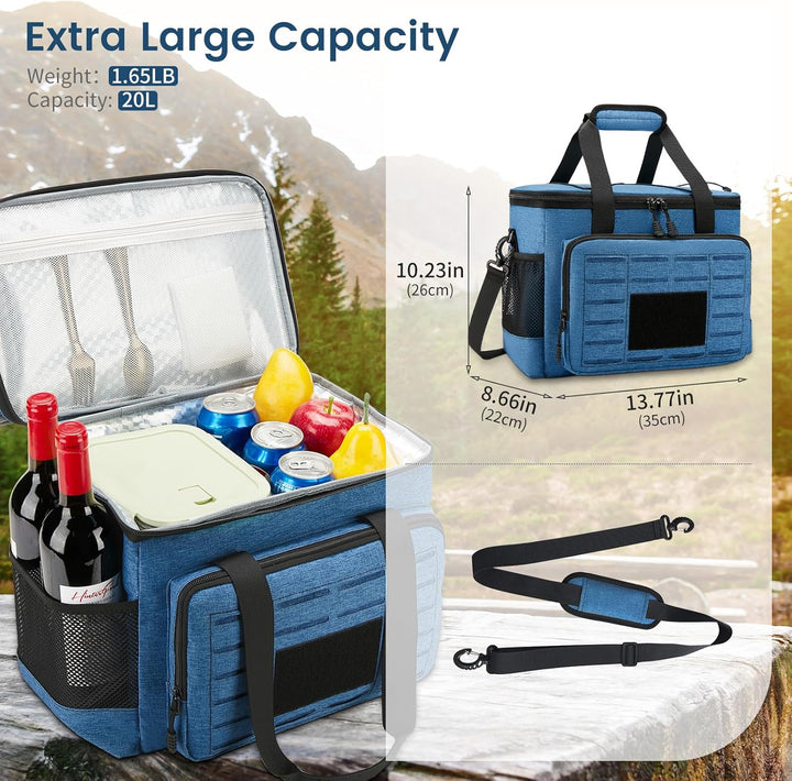 HSHRISH Taktische Kühltasche 20L/30L, Kühlbox faltbar Lunchtasche Herren - wasserdichte und auslaufs