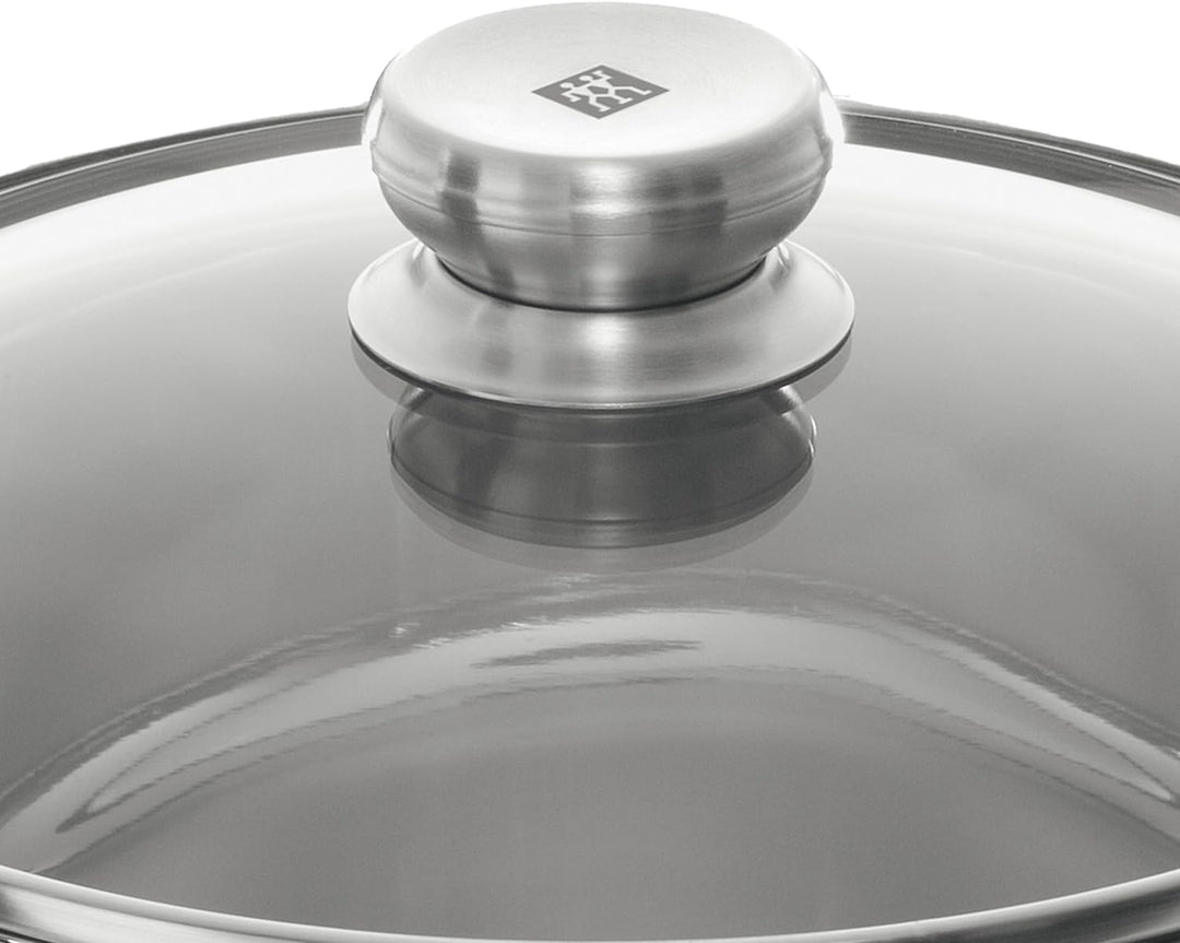 Zwilling TwinNova3 Wokpfanne 30cm + Schmorpfanne 24 cm mit 2x Glasdeckel, 4 tlg, Wok + Schmor Pfanne