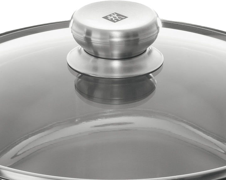 Zwilling TwinNova3 Schmorpfanne Induktion 24 cm mit Deckel + Gemüsemesser 8cm, 3 tlg, Saute-Pfanne U