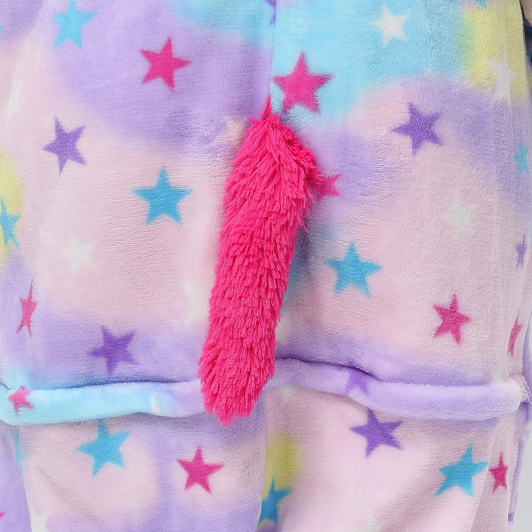 Katara 1744 (30+ Designs) Einhorn-Kostüm Lila-weiss, Unisex Onesie/ Pyjama-Qualität für Erwachsene &