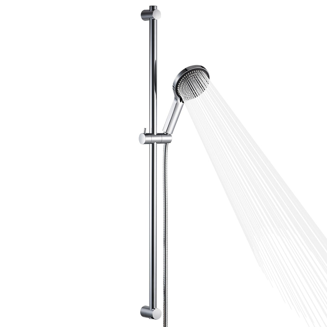 OFFO Duschstange mit Brause, Duschstange 100cm, Duschkopf mit Schlauch 1,6m, Verstellbarem Brausesta