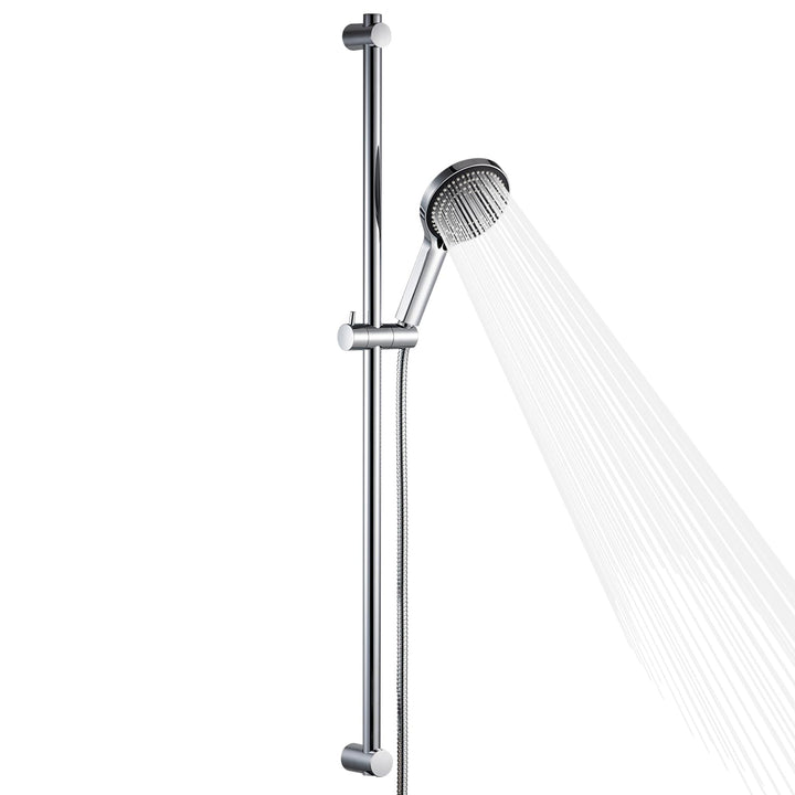 OFFO Duschstange mit Brause, Duschstange 100cm, Duschkopf mit Schlauch 1,6m, Verstellbarem Brausesta