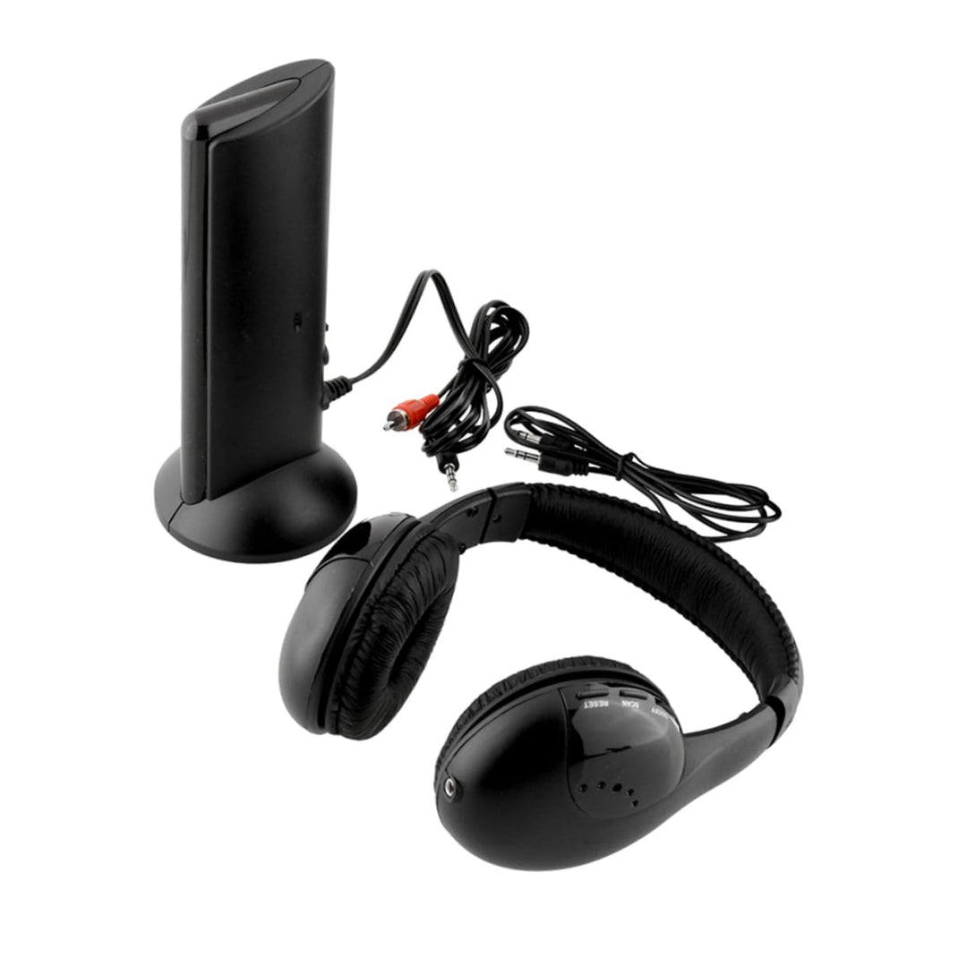 Gadpiparty Funkkopfhörer für Fernseher 5-in-1 Kabellos mit Mikrofon und Ukw Radio Kunststoff 3,5-mm