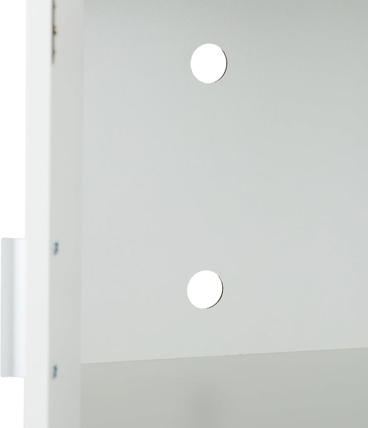 Relaxdays Rollcontainer mit 2 Fächern & Tastaturauszug, Druckertisch mit Rollen, HBT: 74 x 60 x 48 c