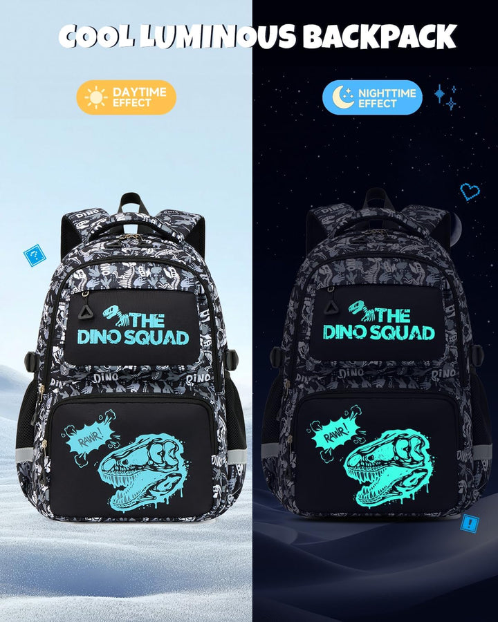 Amythe Schulrucksack Jungen Teenager, Schultasche Kinder mit Reflektoren für 1. bis 4. Klasse, Leuch