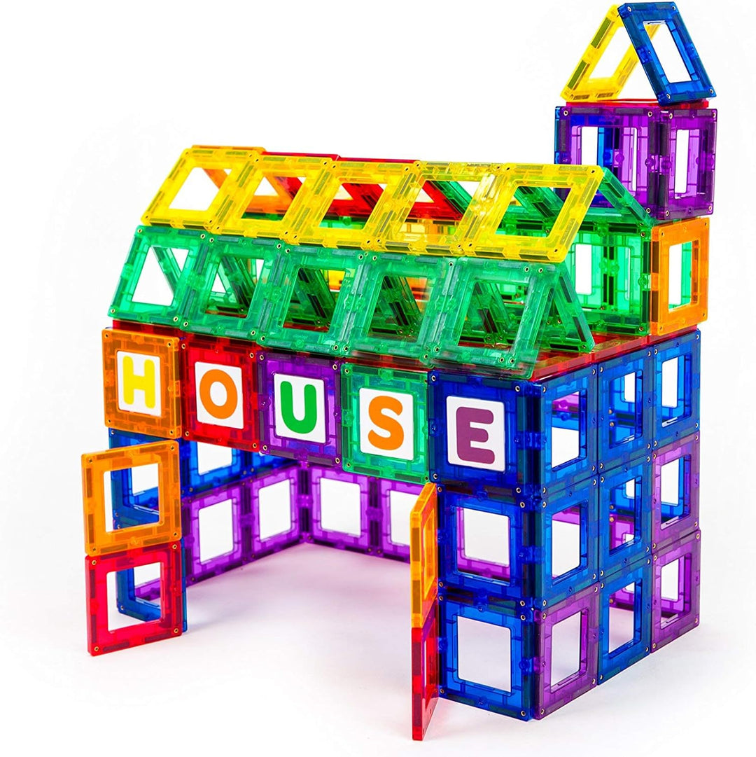 Playmags Magnetischer Baukasten (36 Stück Magnetic Fliesen Gebäude Set)