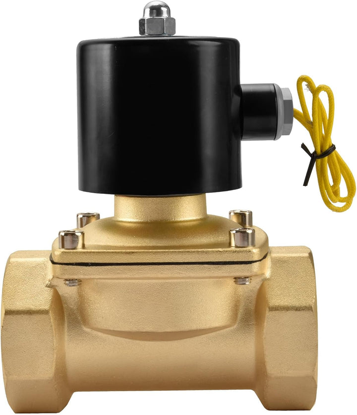 Heschen Elektrisches Messing-Magnetventil, 2W-500-50, PT2'', DC12V, Direktwirkung Wasser, Normal Ges