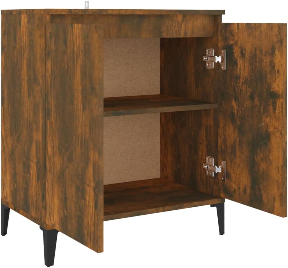 WIFESE Kommode Sideboard Räuchereiche 60x35x70 cm Holzwerkstoff KüChenschrank Komodenschrank Kommode