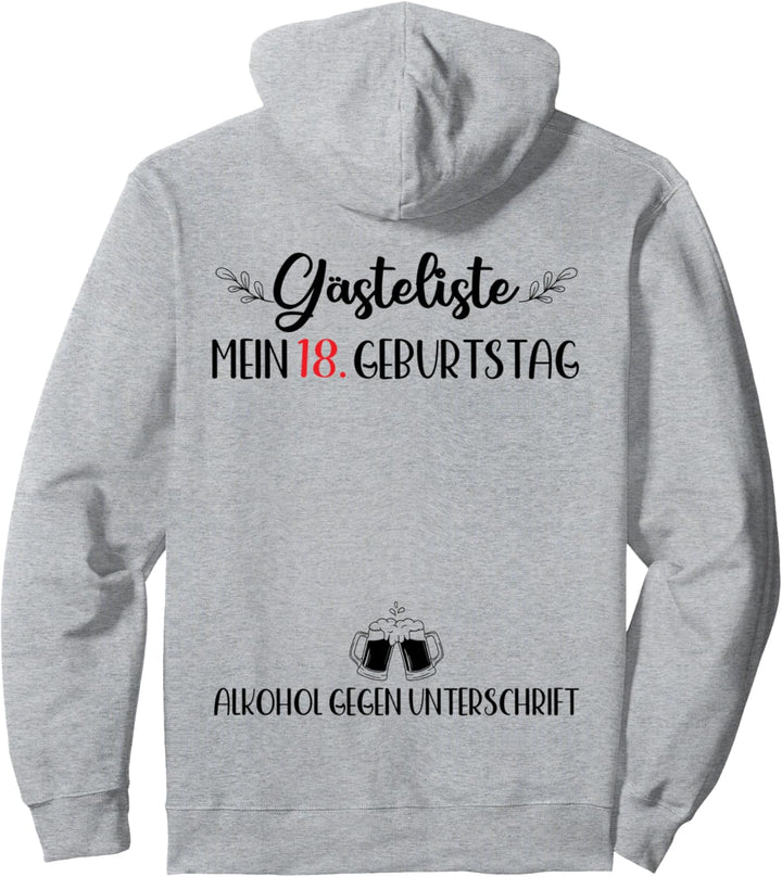 Gästebuch 18. Geburtstag Mann Frau 18 Jahre 18. Geburtstag Pullover Hoodie
