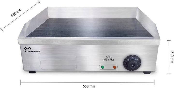 LITTLE BALANCE 8568 Snack Plus, elektrische Grillplatte für 6-8 Personen, Kochplatte aus antihaftbes