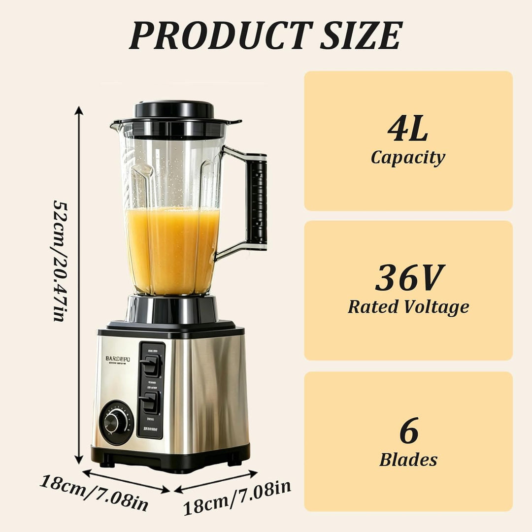 8-in-1 Multifunktions-Mixer, Tischmixer mit 2L & 3L Behälter, Standmixer Hochleistungsmixer, 15 Gesc