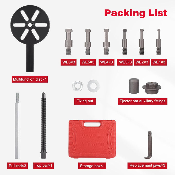 21 Stück Lagerabzieher-Set Innenlochabzieher,3-Backen-Hakenabzieher Innenlochabzieher Ausbauwerkzeug