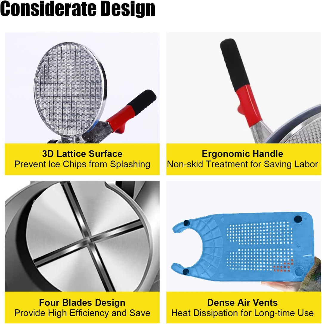 Elektrische Ice Crusher,Lightakai 220V 300W Elektrische Eiszerkleinerer Edelstahl Ice Eiswürfel Crus