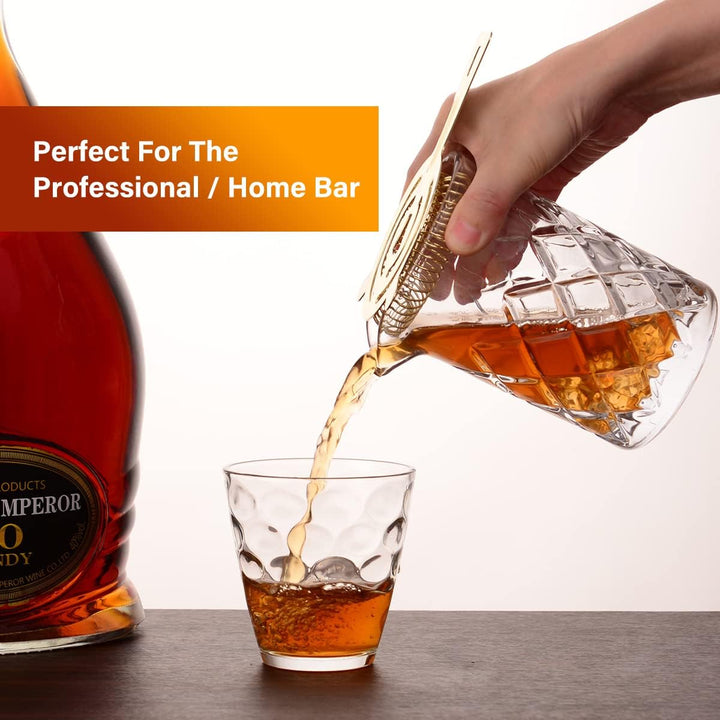 Eligara Cocktail-Mischer-Glas - [18 Unzen] Kristall-Cocktail-Rührglas, Dicke Gewichtete Unterseite -