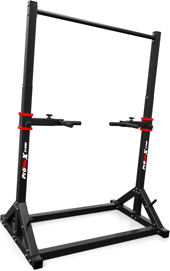 K-Sport: Stationäre Klimmzugstange + Dip Station bis 140kg belastbar, mit Pull-Up Bar & Halterung fü