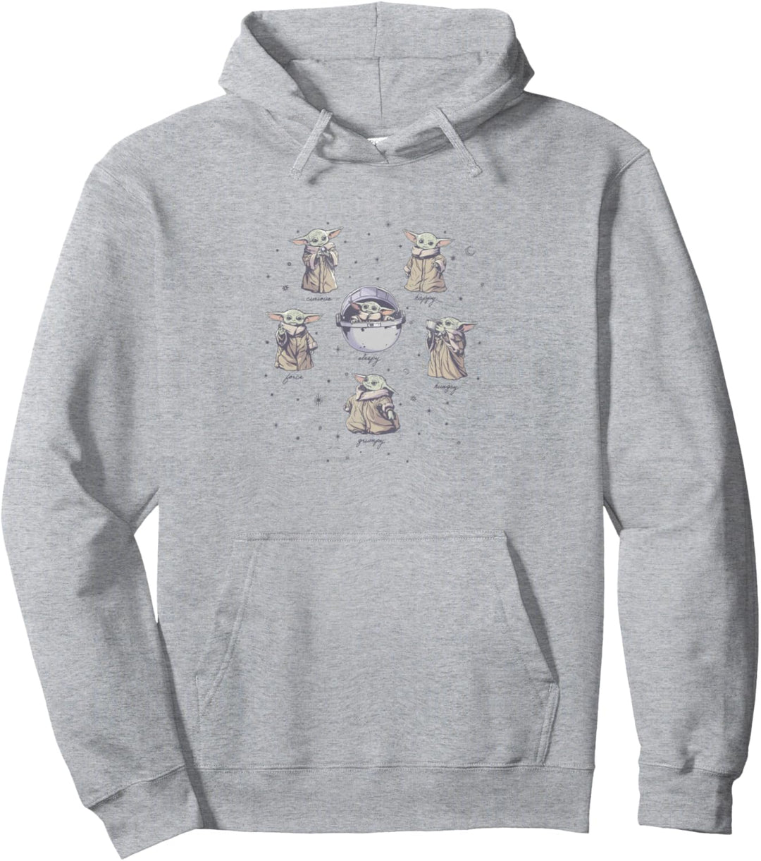 Star Wars: The Mandalorian Grogu Many Emotions Circular Pullover Hoodie