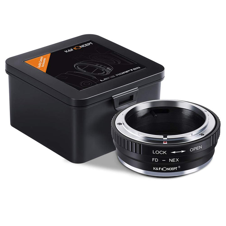 K&F Concept FD-NEX Objektivadapter Canon FD Adapterring für Canon FD Objektiv auf Sony Alpha NEX E-M