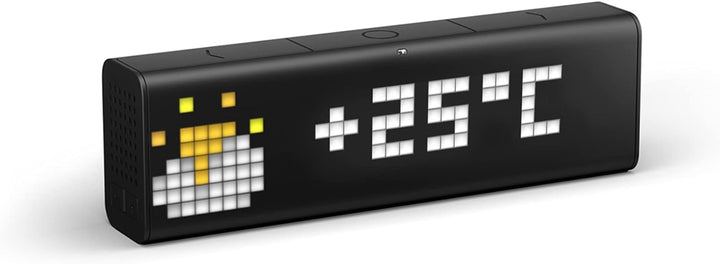LaMetric LM 37X8 Time WLAN Tischuhr Schwarz Alarmzeiten 1, 20,1 x 6,1 x 3,6 Zentimeter Single, Singl