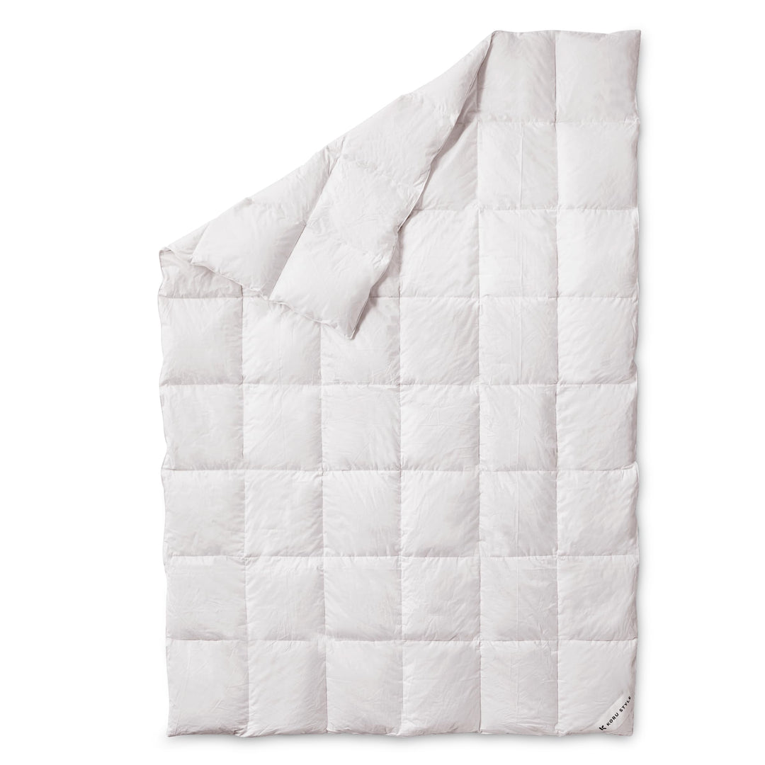 Koru Style Superior Daunen Bettdecke 155x220 cm – 90% Landdaunen / 10% Federn – Ganzjahresdecke 155x