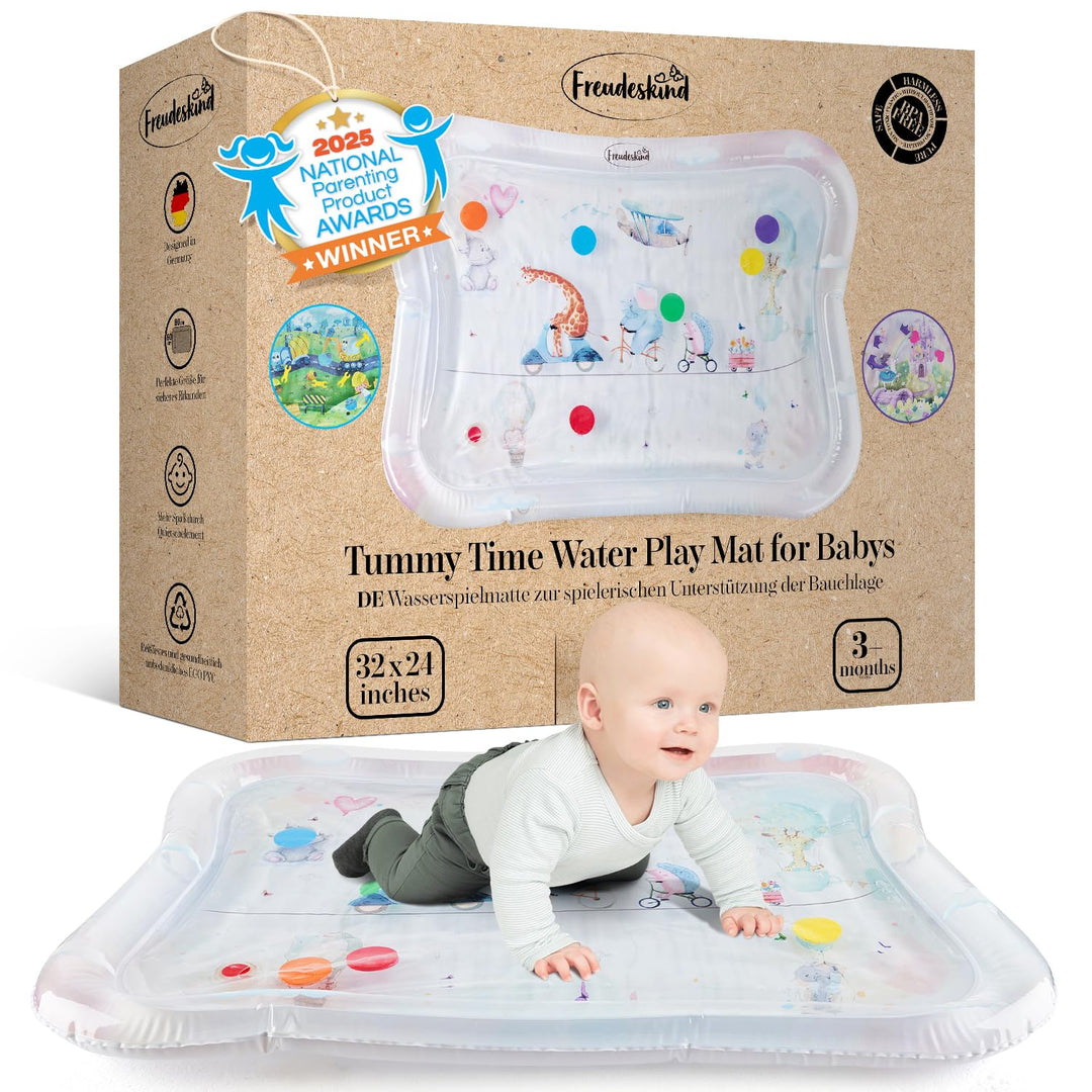 TummyTime Wassermatte XXL by Freudeskind, Baby Wasserspielmatte, 100% Phtalate- & BPA-frei ab 0, 3,