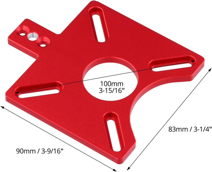 QWORK® Einstellbare Aluminium Fräszirkel, Multifunktionale frässchablone oberfräse für Kreise und Ge