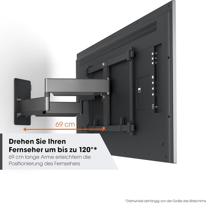 Vogel's TVM 5857 – Extrem Stabile, Schwenkbare TV-Wandhalterung mit Doppelarmen für grosse, schwere
