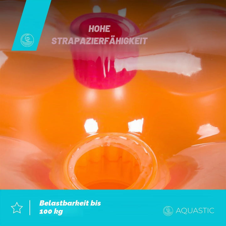 AQUASTIC Schwimm-Strandmatratze 188 x 71 cm Für Erwachsene und Kinder ab 14 Jahren Strapazierfähiges