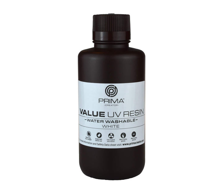 PrimaCreator Value Wasserabwaschbares UV Resin - 500 ml - Weiss, Weiss