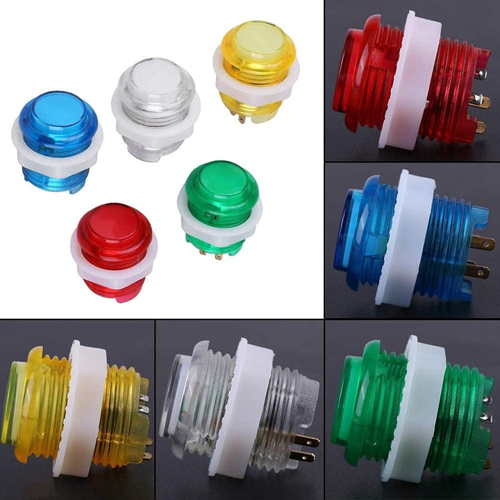 Pssopp 5PC Button LED beleuchtete Drucktasten mit Mikroschalter für Konsolenteile von Machine Games