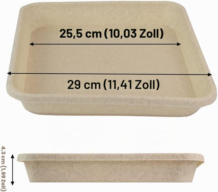 Home Garden Ornaments Untersetzer Blumentopf Eckig Beige 29x29cm Set of 5 – Dauerhaft Blumentopf Unt