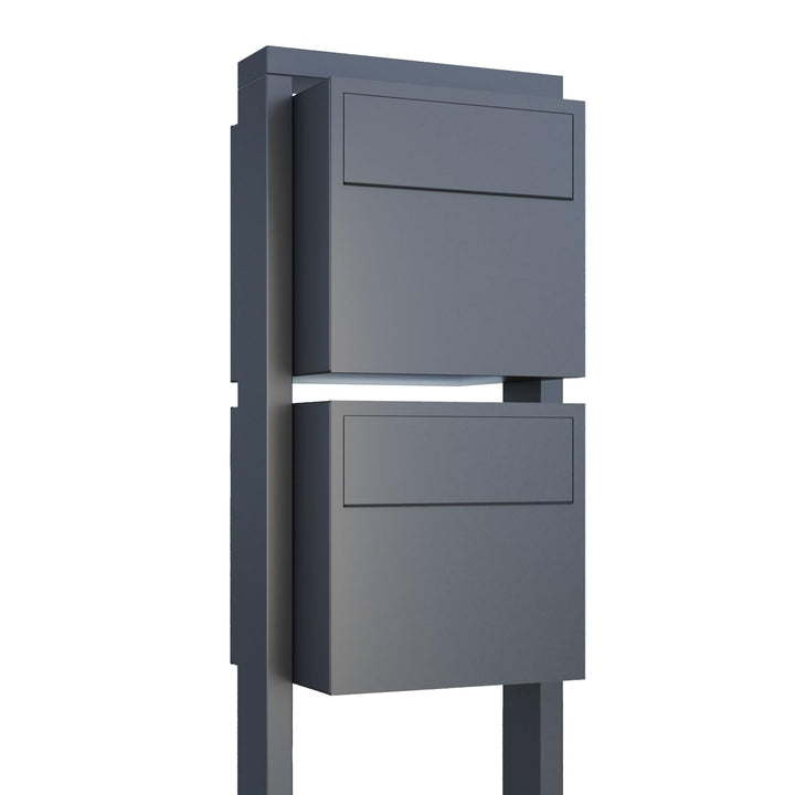 Standbriefkasten Lucera for Two in Anthrazit | rückseitige Entnahme