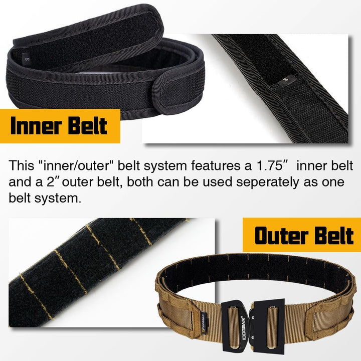 IDOGEAR 2 Zoll Taktischer Gürtel Combat Schnellverschlussschnalle Rigger Gürtel im Militärstil Molle