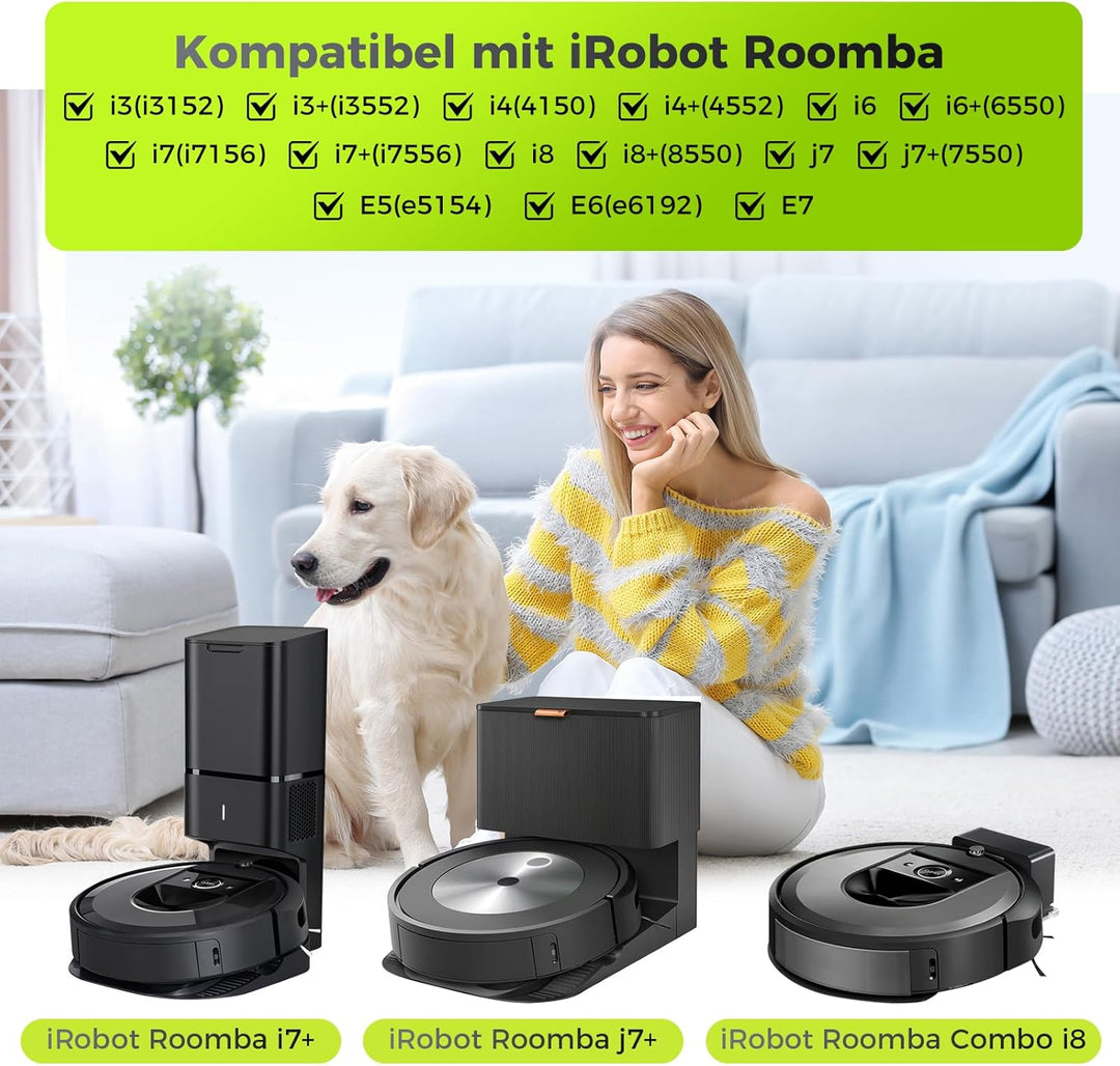 22 Stück Zubehör für iRobot Roomba i7 i7+ i3 i3+ i4 i4+ i6 i6+ i8 i8+ j7 j7+ E5 E6 E7 Saugroboter |