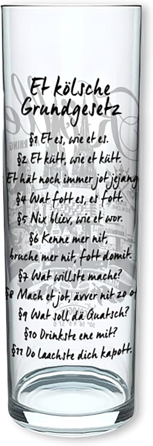 3forCologne Kölschglas | 6er Pack je 0,2ml | Kölsche Grundgesetz & Ming Stadt | Biergläser, Kölner-S