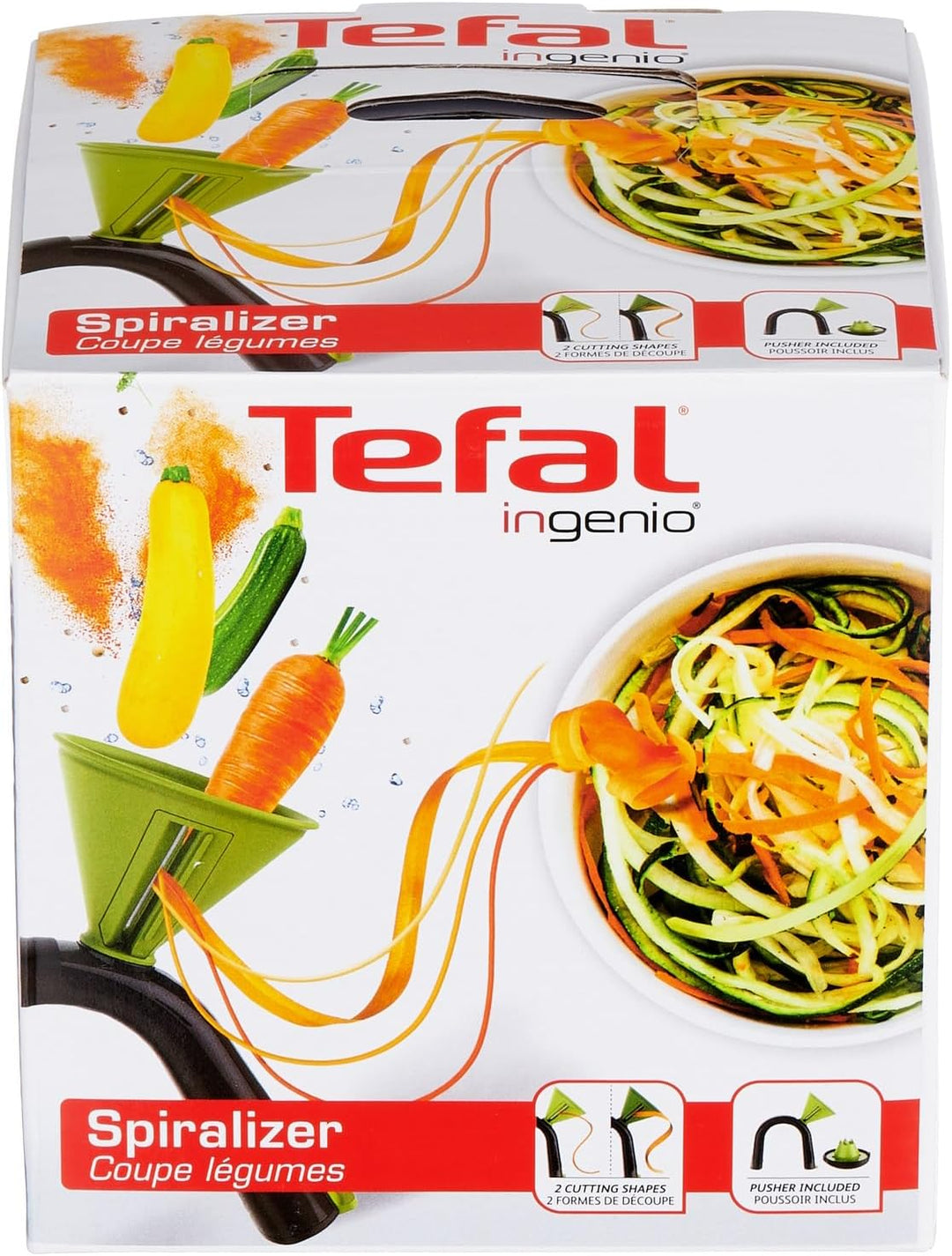 TEFAL Ingenio Spiralschneider, einfache Anwendung, Reinigung und Aufbewahrung, Zubereitung von frisc