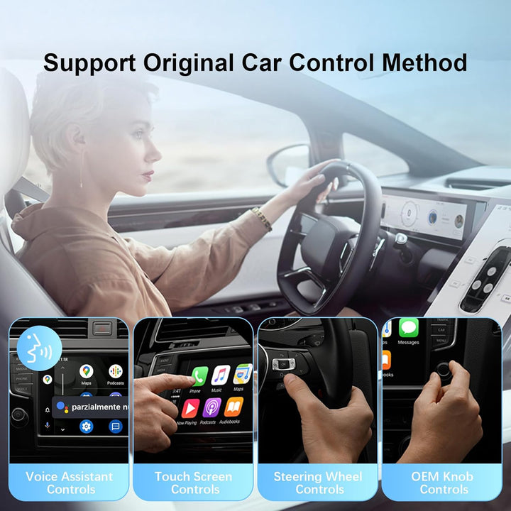 EZoneTronics 2-in-1 Wireless Android Auto & Carplay Adapter, Convert Wired to Wireless Carplay Adapt